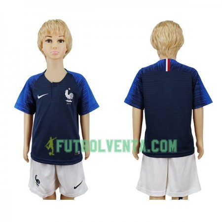 Camiseta de fútbol Francia Niño 1ª equipación Mundial 2018