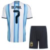 Camiseta de fútbol Argentina De Paul 7 Niño 1ª equipación Copa Mundial 2026 Camiseta de fútbol Argentina De Paul 7 Niño 1ª equipación Copa Mundial 2026