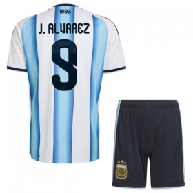 Camiseta de fútbol Argentina J. Alvarez 9 Niño 1ª equipación Copa Mundial 2026