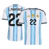 Camiseta de fútbol Argentina Lautaro Martinez 22 1ª equipación Copa Mundial 2026