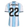 Camiseta de fútbol Argentina Lautaro Martinez 22 Niño 1ª equipación Copa Mundial 2026
