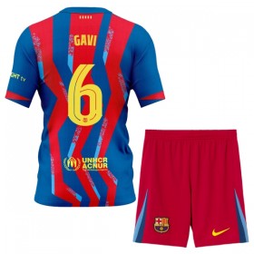 Camiseta de fútbol FC Barcelona Gavi 6 Niño 4ª equipación 2025-26