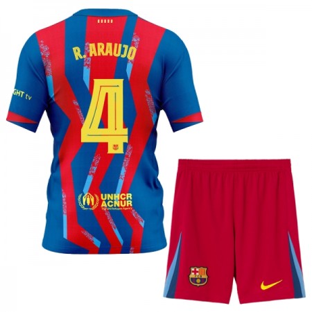 Camiseta de fútbol FC Barcelona R. Araujo 4 Niño 4ª equipación 2025-26