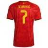 Camiseta de fútbol Bélgica De Bruyne 7 1ª equipación Copa Mundial 2026