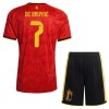 Camiseta de fútbol Bélgica De Bruyne 7 Niño 1ª equipación Copa Mundial 2026 Camiseta de fútbol Bélgica De Bruyne 7 Niño 1ª equipación Copa Mundial 2026