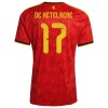 Camiseta de fútbol Bélgica De Ketelaere 17 1ª equipación Copa Mundial 2026