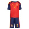 Camiseta de fútbol España Carvajal 2 Niño 1ª equipación Copa Mundial 2026