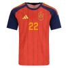 Camiseta de fútbol España Cucurella 22 1ª equipación Copa Mundial 2026