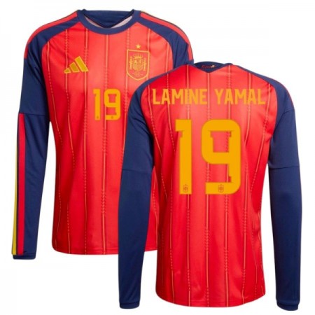 Camiseta de fútbol España Lamine Yamal 19 1ª equipación Copa Mundial 2026 Manga Larga Camiseta de fútbol España Lamine Yamal 19 1ª equipación Copa Mundial 2026 Manga Larga
