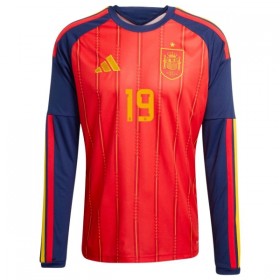 Camiseta de fútbol España Lamine Yamal 19 1ª equipación Copa Mundial 2026 Manga Larga