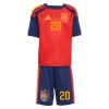 Camiseta de fútbol España Pedri 20 Niño 1ª equipación Copa Mundial 2026