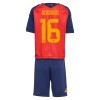 Camiseta de fútbol España Rodrigo 16 Niño 1ª equipación Copa Mundial 2026
