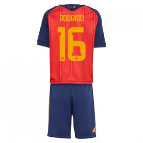 Camiseta de fútbol España Rodrigo 16 Niño 1ª equipación Copa Mundial 2026