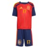 Camiseta de fútbol España Williams JR 17 Niño 1ª equipación Copa Mundial 2026