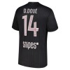 Camiseta de fútbol Paris Saint Germain D. Doue 14 Jordan 4ª equipación 2025-26