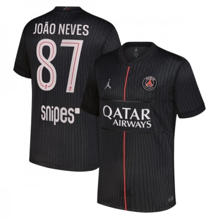 Camiseta de fútbol Paris Saint Germain Joao Neves 87 Jordan 4ª equipación 2025-26 Camiseta de fútbol Paris Saint Germain Joao Neves 87 Jordan 4ª equipación 2025-26