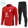 AC Milan Niño Sudadera De Entrenamiento 2025-26 Cuarto-Cremallera Roja