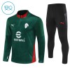 AC Milan Niño Sudadera De Entrenamiento 2025-26 Cuarto-Cremallera Verde