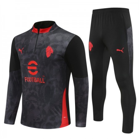 AC Milan Sudadera De Entrenamiento 2025-26 Cuarto-Cremallera Negra