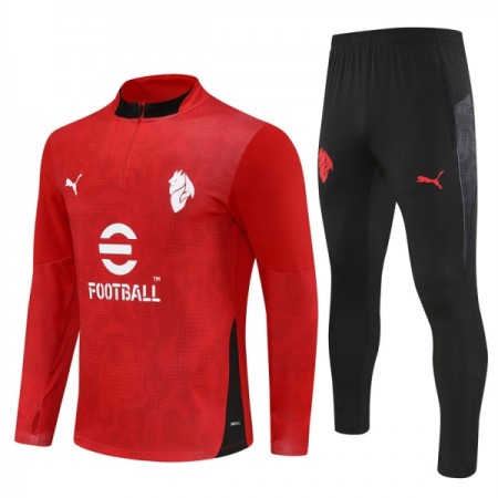 AC Milan Sudadera De Entrenamiento 2025-26 Cuarto-Cremallera Roja