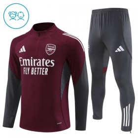 Arsenal Niño Sudadera De Entrenamiento 2025-26 Cuarto-Cremallera Roja