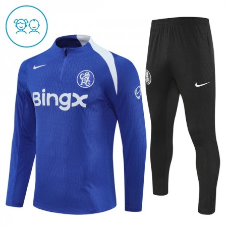 Chelsea Niño Sudadera De Entrenamiento 2025-26 Cuarto-Cremallera Azul