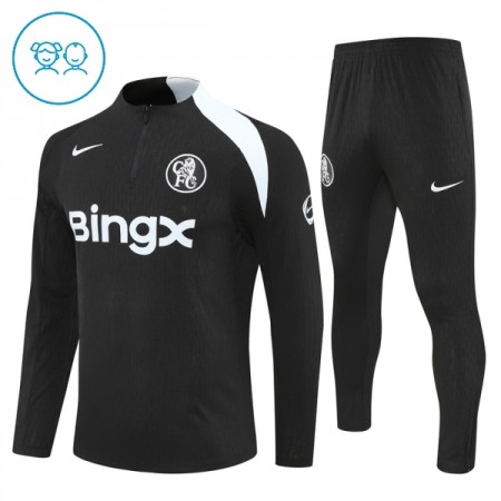 Chelsea Niño Sudadera De Entrenamiento 2025-26 Cuarto-Cremallera Negra Chelsea Niño Sudadera De Entrenamiento 2025-26 Cuarto-Cremallera Negra