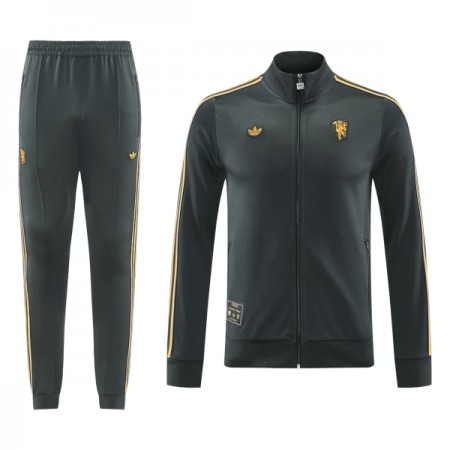 Manchester United Chaqueta De Entrenamiento Trajes 2025-26 Negra