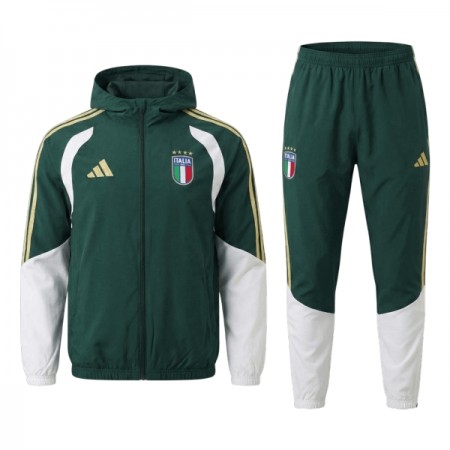 Italia Chaqueta De Entrenamiento Con Capucha 2026-27 Verde Italia Chaqueta De Entrenamiento Con Capucha 2026-27 Verde
