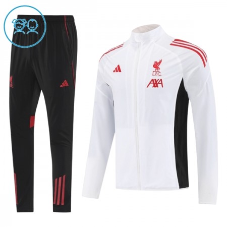 Liverpool Niño Chaqueta De Entrenamiento Trajes 2025-26 Blanca Liverpool Niño Chaqueta De Entrenamiento Trajes 2025-26 Blanca