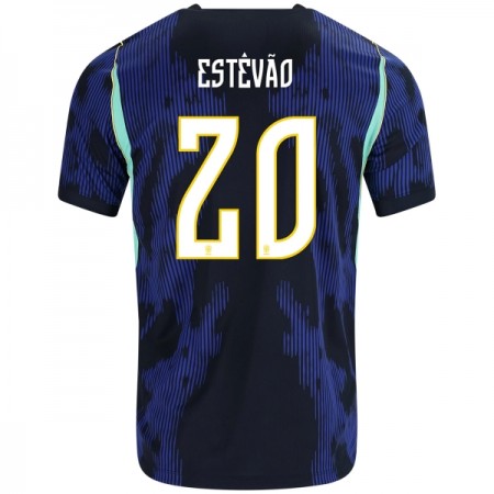 Camiseta de fútbol Brasil Estevao 20 2ª equipación Copa Mundial 2026