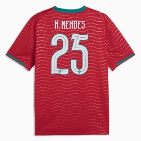 Camiseta de fútbol Portugal Nuno Mendes 25 1ª equipación Copa Mundial 2026