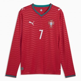 Camiseta de fútbol Portugal Ronaldo 7 1ª equipación Copa Mundial 2026 Manga Larga