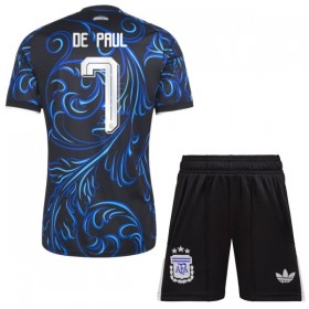Camiseta de fútbol Argentina De Paul 7 Niño 2ª equipación Copa Mundial 2026