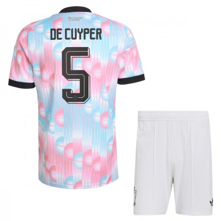 Camiseta de fútbol Bélgica De Cuyper 5 Niño 2ª equipación Copa Mundial 2026
