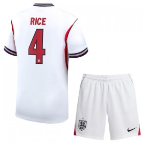 Camiseta de fútbol Inglaterra Rice 4 Niño 1ª equipación Copa Mundial 2026