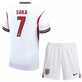 Camiseta de fútbol Inglaterra Saka 7 Niño 1ª equipación Copa Mundial 2026