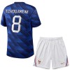 Camiseta de fútbol Francia Tchouameni 8 Niño 1ª equipación Copa Mundial 2026