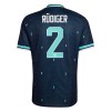 Camiseta de fútbol Alemania Rudiger 2 Niño 2ª equipación Copa Mundial 2026