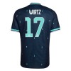 Camiseta de fútbol Alemania Wirtz 17 2ª equipación Copa Mundial 2026