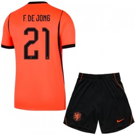 Camiseta de fútbol Países Bajos Frenkie de Jong 21 Niño 1ª equipación Copa Mundial 2026