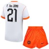 Camiseta de fútbol Países Bajos Frenkie de Jong 21 Niño 2ª equipación Copa Mundial 2026 Camiseta de fútbol Países Bajos Frenkie de Jong 21 Niño 2ª equipación Copa Mundial 2026