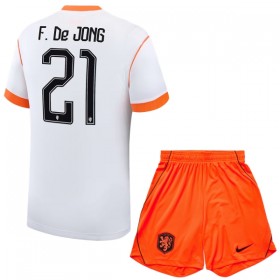 Camiseta de fútbol Países Bajos Frenkie de Jong 21 Niño 2ª equipación Copa Mundial 2026