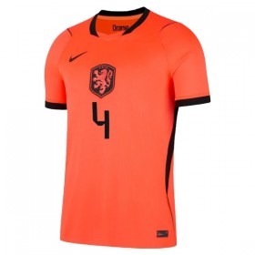Camiseta de fútbol Países Bajos Virgil 4 Niño 1ª equipación Copa Mundial 2026
