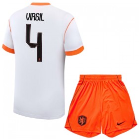 Camiseta de fútbol Países Bajos Virgil 4 Niño 2ª equipación Copa Mundial 2026