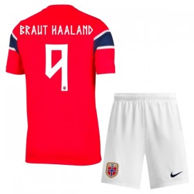 Camiseta de fútbol Noruega Haaland 9 Niño 1ª equipación Copa Mundial 2026