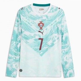 Camiseta de fútbol Portugal Ronaldo 7 2ª equipación Copa Mundial 2026 Manga Larga