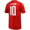 Camiseta de fútbol Canadá J. David 10 1ª equipación Copa Mundial 2026
