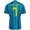 Camiseta de fútbol Colombia Luis Diaz 7 2ª equipación Copa Mundial 2026 Camiseta de fútbol Colombia Luis Diaz 7 2ª equipación Copa Mundial 2026