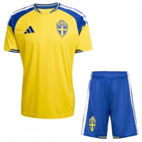 Camiseta de fútbol Suecia Niño 1ª equipación Copa Mundial 2026